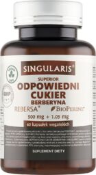 Singularis Superior Odpowiedni Cukier, 60 kapsułek wegańskich