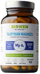 Biowen Taurynian Magnezu + Witamina B6, 100 kapsułek