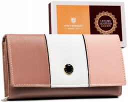 Portfel skórzany Peterson [DH] PTN RD-12-GCL-S różowy