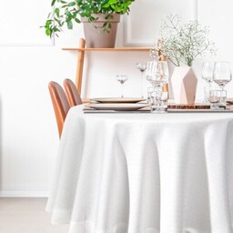 Obrus dekoracyjny ELLEN 150 cm biały