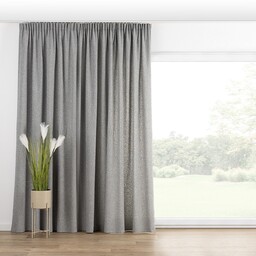 Zasłona na taśmie marszczącej 1 szt., szary melanż,