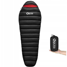 Qezer Śpiwór puchowy, ultralekki śpiwór z puchem 660FP