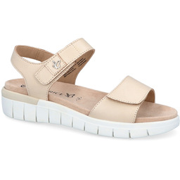 Sandały z powiększoną tęgością - CAPRICE 9-28701-42 BEŻOWE