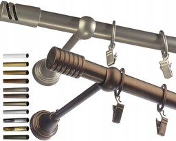 Karnisz metalowy fi 19 pojedynczy 450 cm