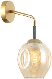 Italux Borgo WL-30843-1 GD+AMB kinkiet lampa ścienna stalowy