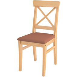 Pokrowiec na krzesło Ingolf z tapicerowanym siedziskiem, brązowy,