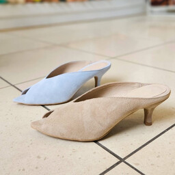 Klapki na szpilce - TYMOTEO GREAT BEŻOWE