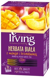 HERBATA BIAŁA KOPERTOWANA IRVING MANGO Z BRZOSKWINIĄ 20szt.