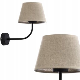 Tk Lighting Kinkiet ścienny klasyczny z kloszem materiałowym