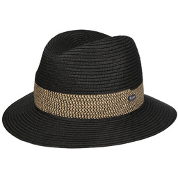 Kapelusz Słomkowy Valeno Toyo Traveller by Lipodo, czarny,