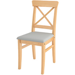 Pokrowiec na krzesło Ingolf z tapicerowanym siedziskiem, szary,