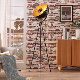 Lampa Podłogowa Lindby, Meline, czarny, salon, metal, nowoczesny