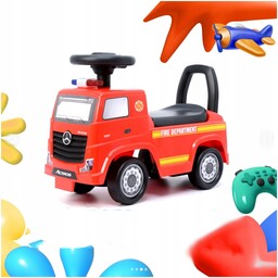 Jeździk Straż Pożarna Samochód Pchacz Dla Dziecka Edukacyjny