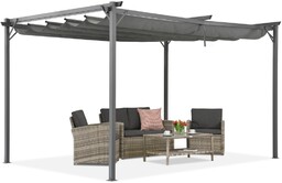 Antracytowa pergola tarasowa La Palma 3x4 Garden Point