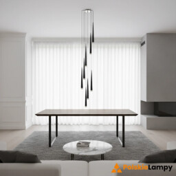Lampa wisząca nowoczesna STYLO 8 czarna AZ0161 -