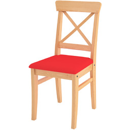 Pokrowiec na krzesło Ingolf z tapicerowanym siedziskiem, czerwony,