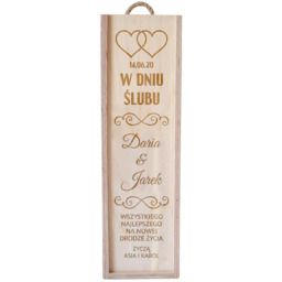 W dniu ślubu (imiona + data) - skrzynka