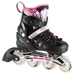 NILS EXTREME Łyżworolki NH10905 4w1 (rozmiar 31-34) Czarno-różowy