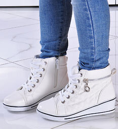 Białe trampki sneakersy dla dziewczynki