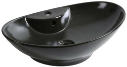Czarna umywalka nablatowa 58 cm KR-139 BLM Kerra