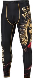Legginsy sportowe na rower męskie Santa Muerte L