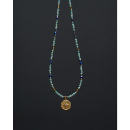 Pakamera Delikatny naszyjnik z amazonitu i lapisu lazuli