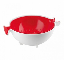 Guzzini ACTIVE DESIGN Durszlak z Miską / Czerwony