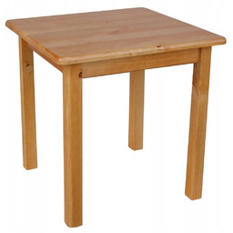 Stół Kuchenny 75x75 Drewniany Sosnowy kolor olcha