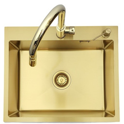 Zlewozmywak stalowy STELLMAN 6050 Gold 60x50 plaster miodu