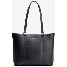 Elegancka shopperka ze skóry naturalnej czarna