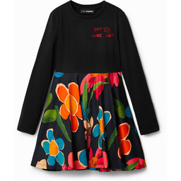 Sukienka dresowa z nadrukiem tekstowym Manifesto