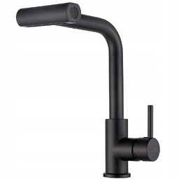 Bateria Kuchenna Stojąca Z Wyciąganą Wylewką Wielkofunkcyjną Czarna