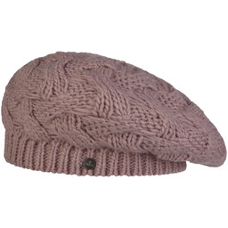 Beret z Dzianiny Jesila by Lierys, brudny róż,