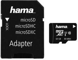 Hama microSDHC 64GB Class 10 UHS-I 80MB/s +