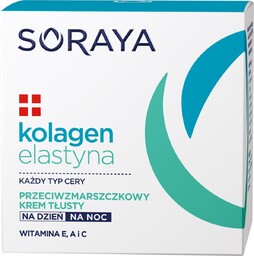 Soraya Kolagen+Elastyna, Przeciwzmarszczkowy krem tłusty, 50ml