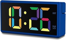 Hama Budzik Elektroniczny Ibiza (Wielokolorowy czytelny wyświetlacz LED,
