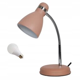 Led Lampa biurkowa Simon E27 31cm różowa regulowan
