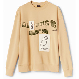 Bluza z napisem i naszywkami