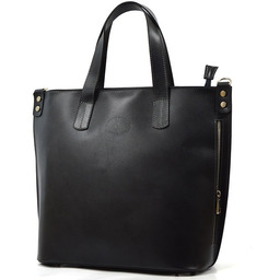 Stylowa torebka skórzana shopper na ramię