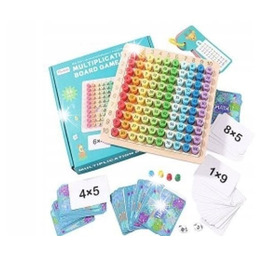 TABLICZKA MNOŻENIA GRA DREWNIANA MONTESSORI DZIECI GRA EDUKACYJNA