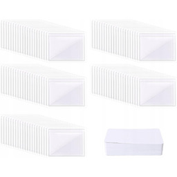 UCHWYTY 10X6CM SAMOPRZYLEPNE PRZEZROCZYSTE ETYKIETY WIZYTÓWKI ZESTAW DOM