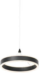 Lampa wisząca czarna 30 cm z wbudowanym LED-em