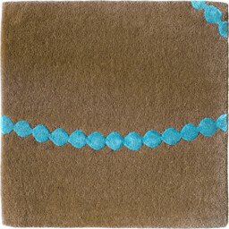 DYWAN Luna Brown Blue brązowy z niebieskim, geometrycznym
