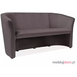 Sofa klubowa TM-3 Velvet Signal Bluvel 14 szary