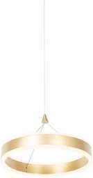 Lampa wisząca mosiężna 30 cm z LED 3-stopniowy