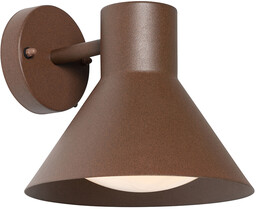 Industrialna lampa ścienna zewnętrzna rdzawo-brązowy stożek IP44 -