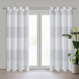 Zasłona zdobiona geometryczną aplikacją ZKKG-01