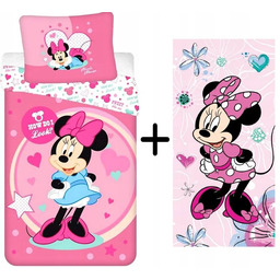 Pościel Disney Myszka Minnie 140x200 Ręcznik bawełna