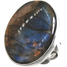 Labrador Elegancki Pierścionek Srebro R10-26 Certyfikat Unikat