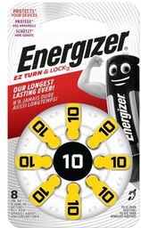 8 x baterie do aparatów słuchowych Energizer 10